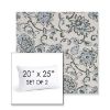 Picture of Martha Floral Periwinkle | Set of 2 | 20" X 25" Sunbrella Outdoor Throw Pillows with Premium Inserts