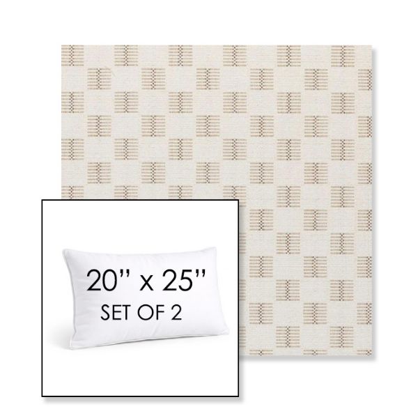 Picture of Mend Latte | Set of 2 | 20" X 25" Sunbrella Outdoor Throw Pillows with Premium Inserts