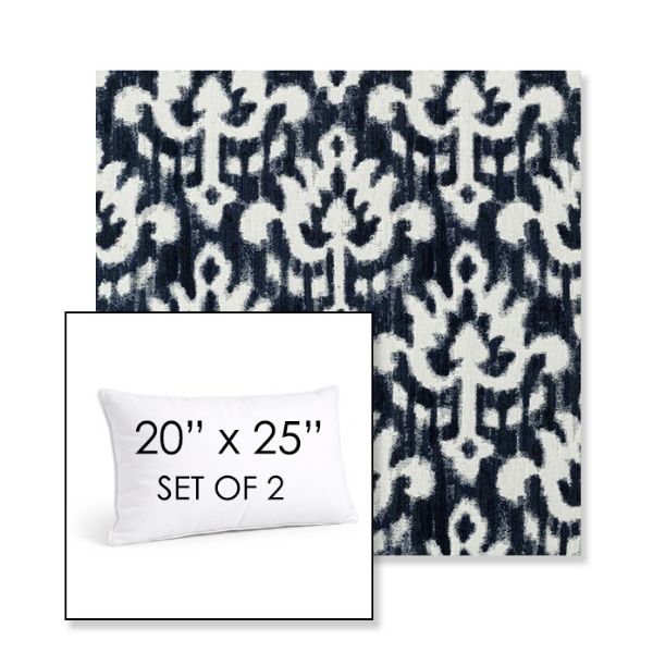 Picture of Patra Indigo | Set of 2 | 20" X 25" Sunbrella Outdoor Throw Pillows with Premium Inserts