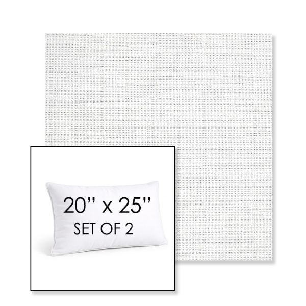 Picture of Piazza White | Set of 2 | 20" X 25" Sunbrella Outdoor Throw Pillows with Premium Inserts