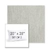 Picture of Pique Gravel | Set of 2 | 20" X 25" Sunbrella Outdoor Throw Pillows with Premium Inserts