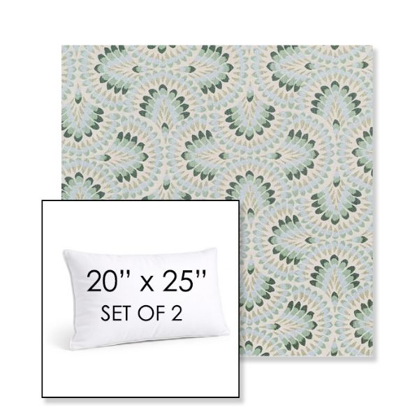 Picture of Plume Spring | Set of 2 | 20" X 25" Sunbrella Outdoor Throw Pillows with Premium Inserts