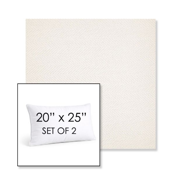 Picture of Posh Snow | Set of 2 | 20" X 25" Sunbrella Outdoor Throw Pillows with Premium Inserts
