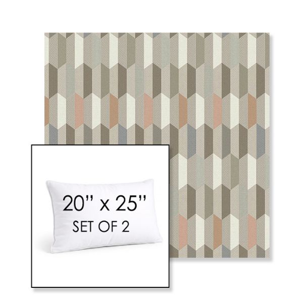 Picture of Precise Fawn | Set of 2 | 20" X 25" Sunbrella Outdoor Throw Pillows with Premium Inserts