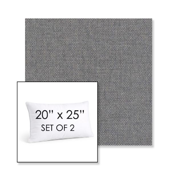Picture of Proof Slate | Set of 2 | 20" X 25" Sunbrella Outdoor Throw Pillows with Premium Inserts