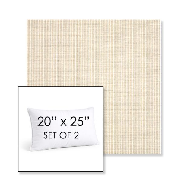 Picture of Proven Flax | Set of 2 | 20" X 25" Sunbrella Outdoor Throw Pillows with Premium Inserts