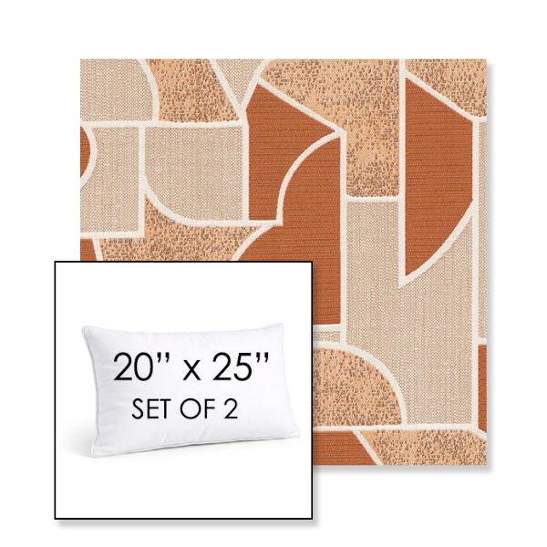 Picture of Territory Turmeric | Set of 2 | 20" X 25" Sunbrella Outdoor Throw Pillows with Premium Inserts
