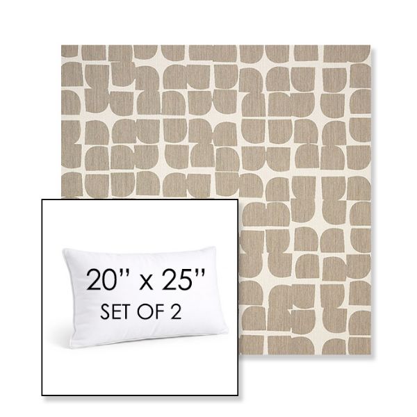 Picture of Toggle Driftwood | Set of 2 | 20" X 25" Sunbrella Outdoor Throw Pillows with Premium Inserts