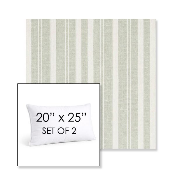 Picture of Tranquil Sage | Set of 2 | 20" X 25" Sunbrella Outdoor Throw Pillows with Premium Inserts