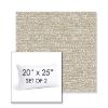 Picture of Tundra Gypsum | Set of 2 | 20" X 25" Sunbrella Outdoor Throw Pillows with Premium Inserts