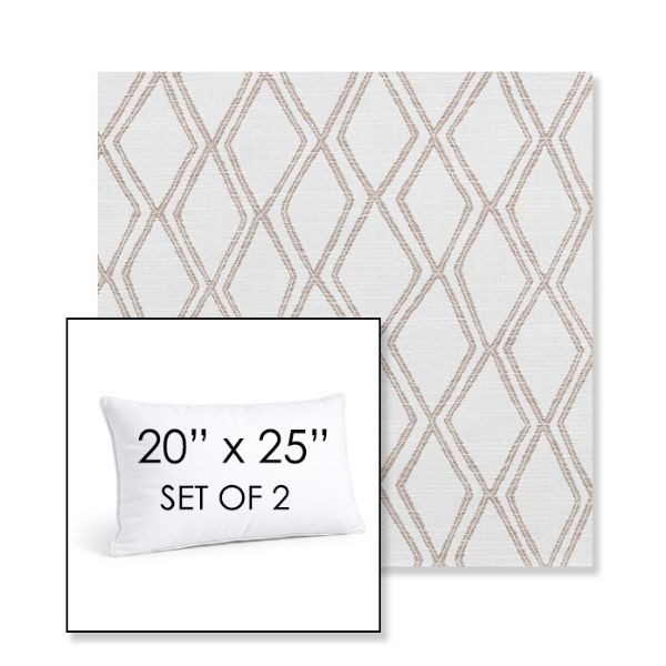Picture of Voyage Dune | Set of 2 | 20" X 25" Sunbrella Outdoor Throw Pillows with Premium Inserts
