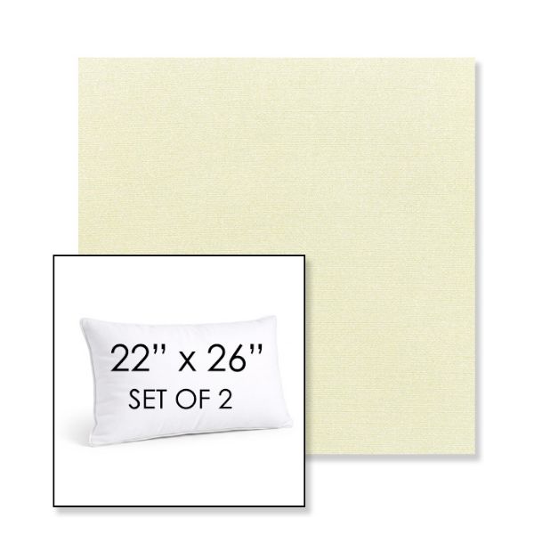 Picture of Canvas Natural | Set of 2 | 22" X 26" Sunbrella Outdoor Throw Pillows with Premium Inserts