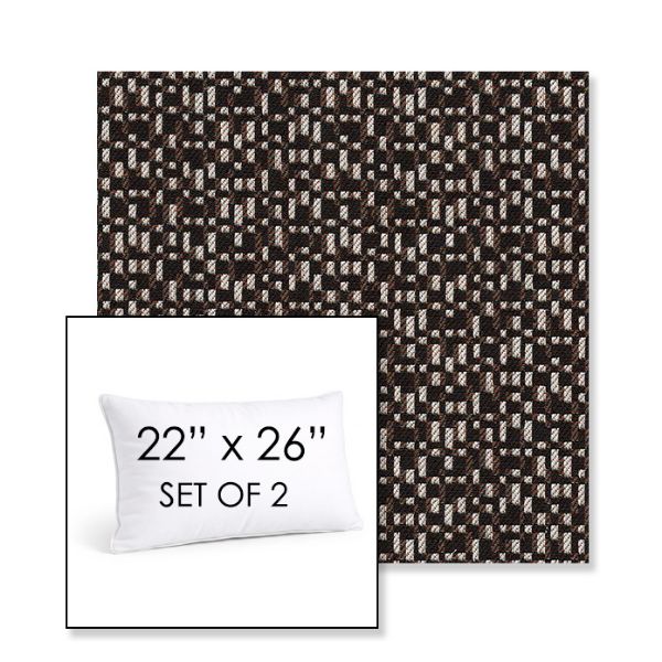 Picture of Carat Onyx | Set of 2 | 22" X 26" Sunbrella Outdoor Throw Pillows with Premium Inserts