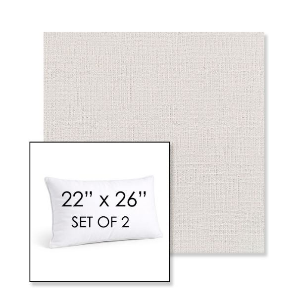 Picture of Cassava White | Set of 2 | 22" X 26" Sunbrella Outdoor Throw Pillows with Premium Inserts