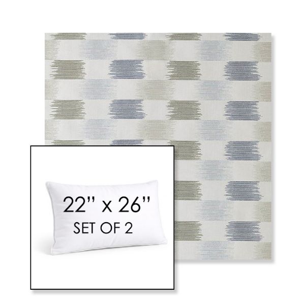 Picture of Dream Mist | Set of 2 | 22" X 26" Sunbrella Outdoor Throw Pillows with Premium Inserts