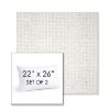 Picture of Dumont Snow | Set of 2 | 22" X 26" Sunbrella Outdoor Throw Pillows with Premium Inserts