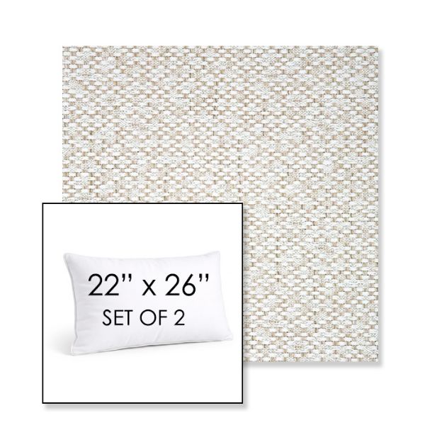 Picture of Dumont Stucco | Set of 2 | 22" X 26" Sunbrella Outdoor Throw Pillows with Premium Inserts