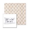 Picture of Etched Angles Cognac | Set of 2 | 22" X 26" Sunbrella Outdoor Throw Pillows with Premium Inserts