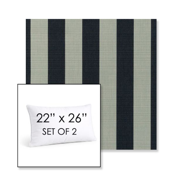 Picture of Expressive Mist | Set of 2 | 22" X 26" Sunbrella Outdoor Throw Pillows with Premium Inserts