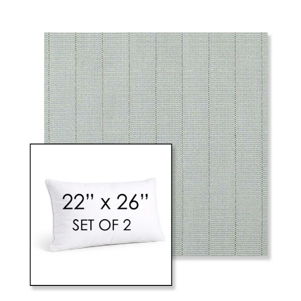 Picture of Kaia Mist | Set of 2 | 22" X 26" Sunbrella Outdoor Throw Pillows with Premium Inserts