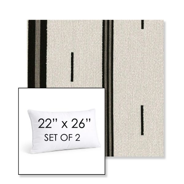 Picture of Khaima Fonio | Set of 2 | 22" X 26" Sunbrella Outdoor Throw Pillows with Premium Inserts