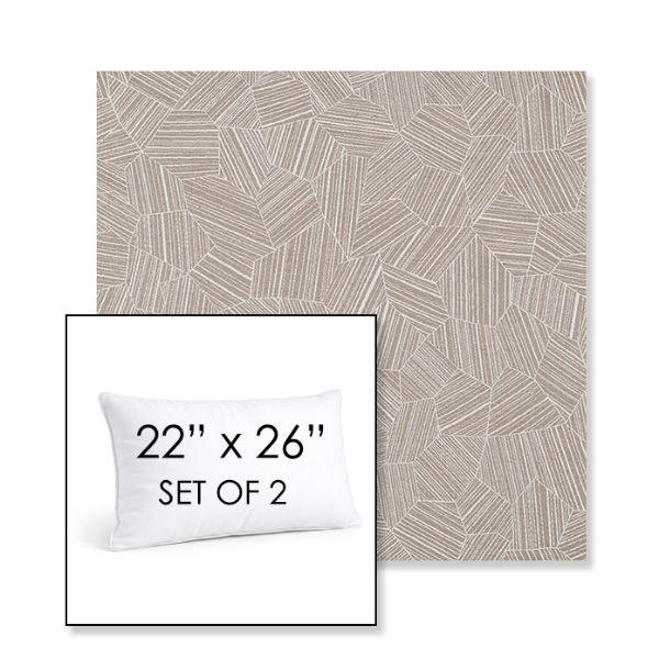 Picture of Leaf Structure Sand | Set of 2 | 22" X 26" Sunbrella Outdoor Throw Pillows with Premium Inserts