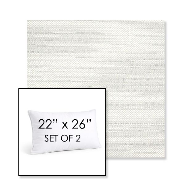 Picture of Piazza Cloud | Set of 2 | 22" X 26" Sunbrella Outdoor Throw Pillows with Premium Inserts