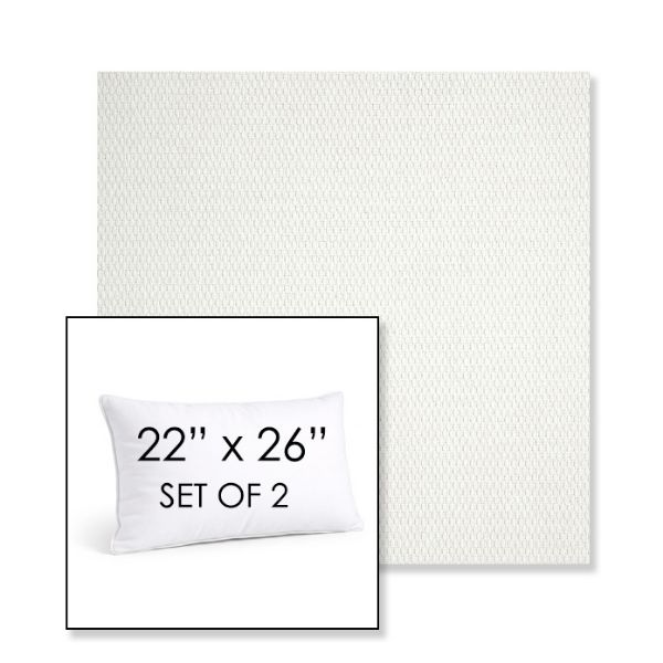 Picture of Pique Salt | Set of 2 | 22" X 26" Sunbrella Outdoor Throw Pillows with Premium Inserts