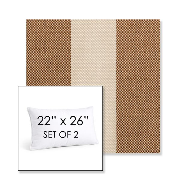 Picture of Rothko Latte | Set of 2 | 22" X 26" Sunbrella Outdoor Throw Pillows with Premium Inserts