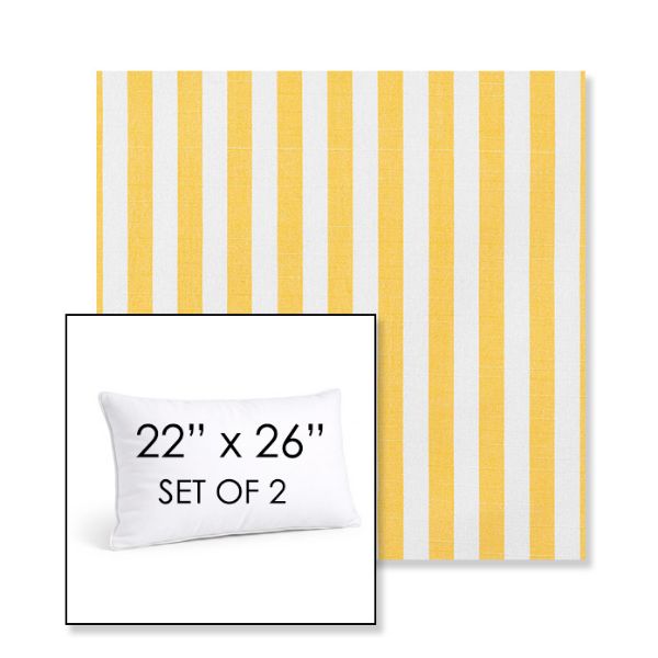 Picture of Sail Away Sunflower | Set of 2 | 22" X 26" Sunbrella Outdoor Throw Pillows with Premium Inserts