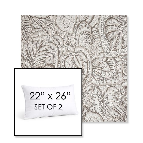 Picture of Sensibility Linen | Set of 2 | 22" X 26" Sunbrella Outdoor Throw Pillows with Premium Inserts