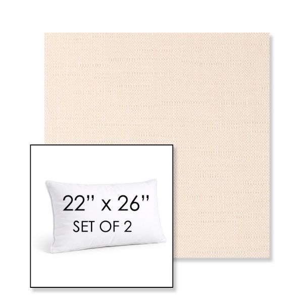 Picture of Willa Cream | Set of 2 | 22" X 26" Sunbrella Outdoor Throw Pillows with Premium Inserts