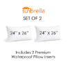 Picture of Abstraction Sage | Set of 2 | 24" X 26" Sunbrella Outdoor Throw Pillows with Premium Inserts