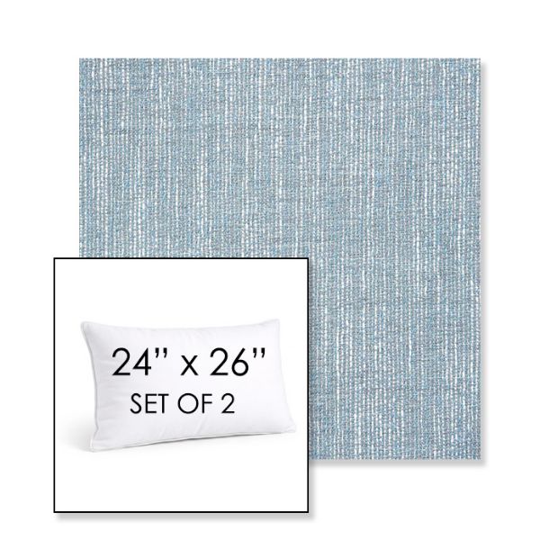Picture of Adena Celeste | Set of 2 | 24" X 26" Sunbrella Outdoor Throw Pillows with Premium Inserts