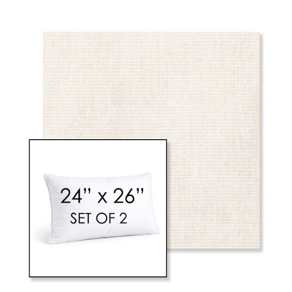 Picture of Ambrose Linen | Set of 2 | 24" X 26" Sunbrella Outdoor Throw Pillows with Premium Inserts