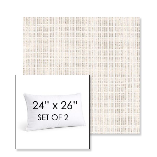 Picture of Benson Sand | Set of 2 | 24" X 26" Sunbrella Outdoor Throw Pillows with Premium Inserts