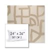Picture of Brushstroke Stucco | Set of 2 | 24" X 26" Sunbrella Outdoor Throw Pillows with Premium Inserts