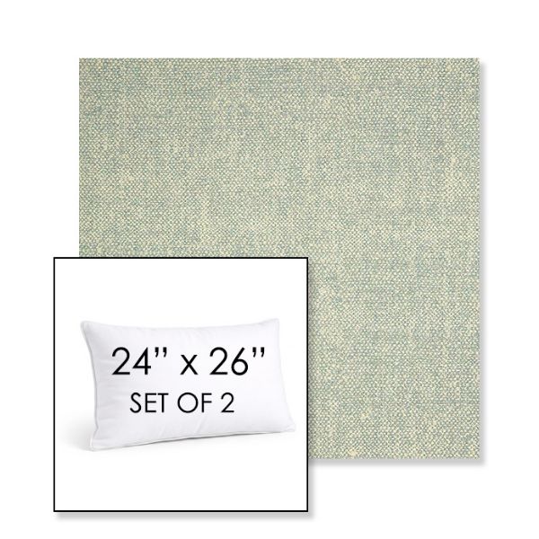Picture of Chartres Mist | Set of 2 | 24" X 26" Sunbrella Outdoor Throw Pillows with Premium Inserts