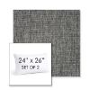 Picture of Crush Pewter | Set of 2 | 24" X 26" Sunbrella Outdoor Throw Pillows with Premium Inserts
