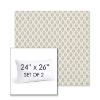 Picture of Detail Linen | Set of 2 | 24" X 26" Sunbrella Outdoor Throw Pillows with Premium Inserts