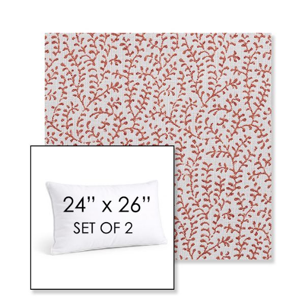 Picture of Eberly Clay | Set of 2 | 24" X 26" Sunbrella Outdoor Throw Pillows with Premium Inserts