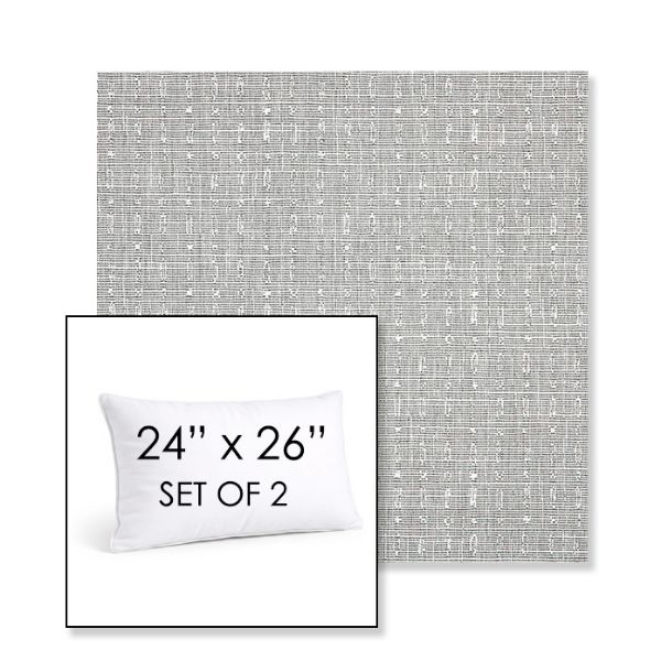 Picture of Embrace Pewter | Set of 2 | 24" X 26" Sunbrella Outdoor Throw Pillows with Premium Inserts