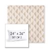 Picture of Etched Angles Cognac | Set of 2 | 24" X 26" Sunbrella Outdoor Throw Pillows with Premium Inserts