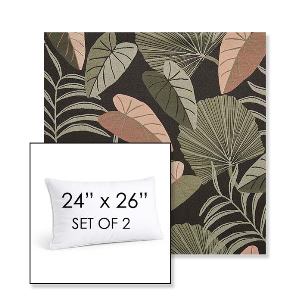 Picture of Fernie Midnight Garden | Set of 2 | 24" X 26" Sunbrella Outdoor Throw Pillows with Premium Inserts