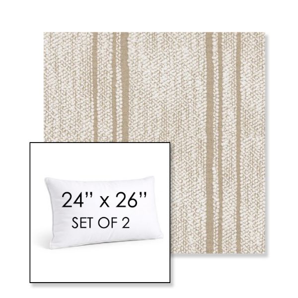 Picture of Harvest Kaolin | Set of 2 | 24" X 26" Sunbrella Outdoor Throw Pillows with Premium Inserts