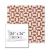 Picture of Hoopla Tobiko | Set of 2 | 24" X 26" Sunbrella Outdoor Throw Pillows with Premium Inserts