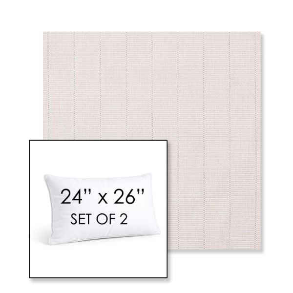 Picture of Kaia Linen | Set of 2 | 24" X 26" Sunbrella Outdoor Throw Pillows with Premium Inserts