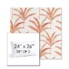 Picture of Martinique Mango | Set of 2 | 24" X 26" Sunbrella Outdoor Throw Pillows with Premium Inserts