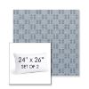 Picture of Mend Slate | Set of 2 | 24" X 26" Sunbrella Outdoor Throw Pillows with Premium Inserts