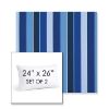 Picture of Milano Cobalt | Set of 2 | 24" X 26" Sunbrella Outdoor Throw Pillows with Premium Inserts
